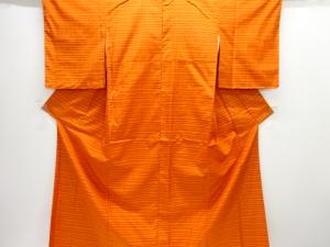 格子織り出し手織り紬着物アンサンブル